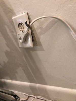 All of the electrical outlets were like this