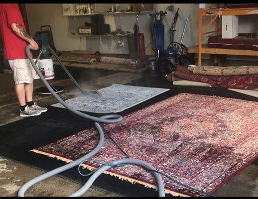 Cleaning area rugs