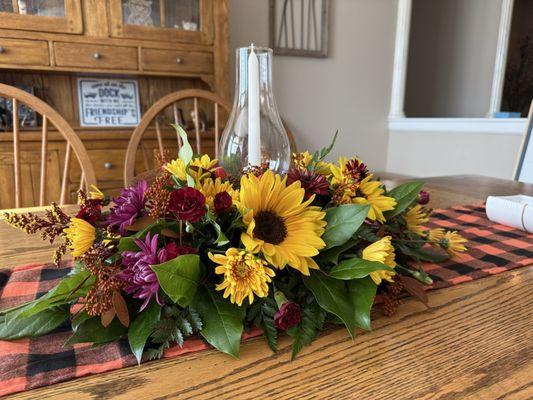 Sunflower centerpiece