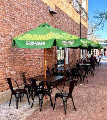 Patio seating on side near zephyr