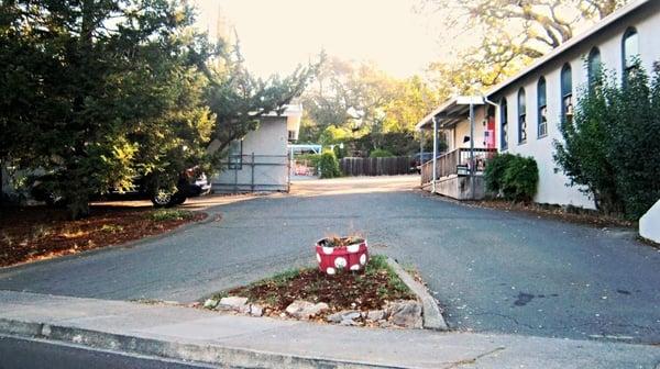 The entrance on East Avenue in Napa