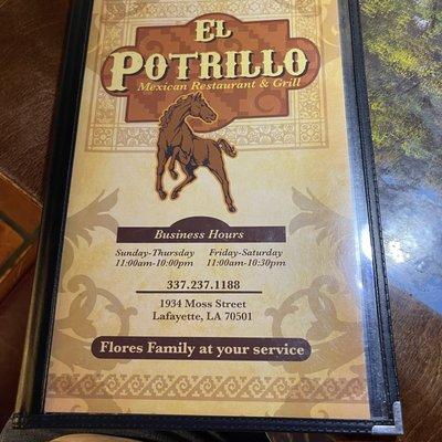 Lafayette can be proud of El Portillo Mexican Restaurant & Grill. Easy location to find.