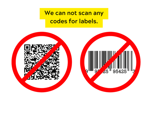 We can not scan any qr or bar codes for labels.