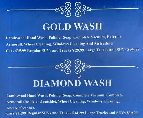 Gold and diamonds washes close-up (Nov 2021 prices)