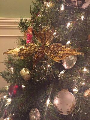 Gorgeous hummingbird ornament from Hazelnut. Some NOLA cheer in NYC.