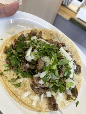 Carne asada taco