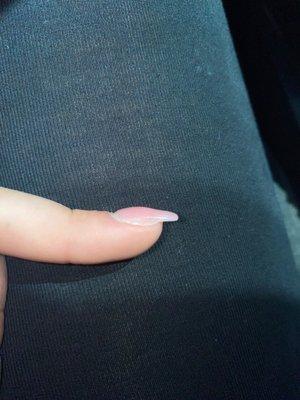 Not shaped nail from dip powder