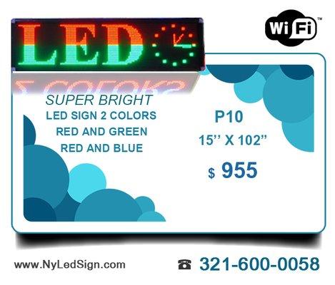 Led sign-3 color-7 color - full color - Made in Orlando - www.NyLedSign.com