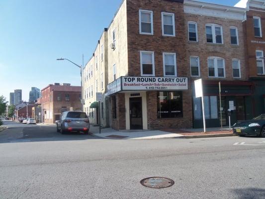 Storefront pic of Top Round Carryout on Baltimore Street