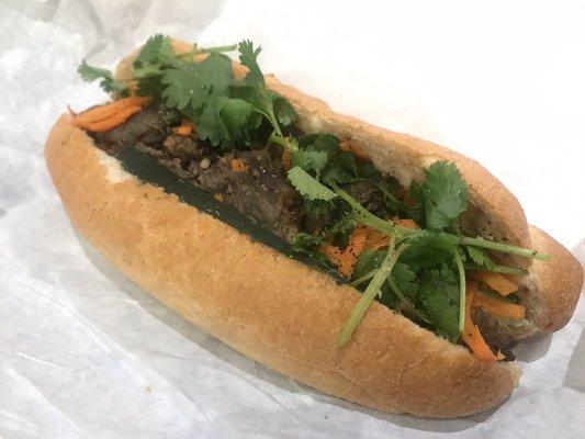 Grilled Lemongrass Beef banh mi