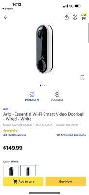 Same product, priced at Bestbuy