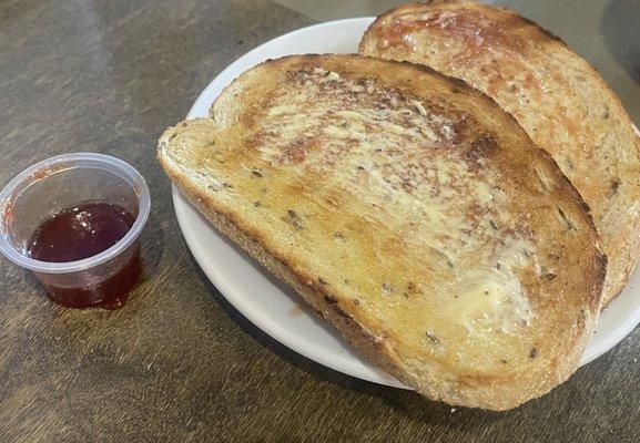 Toast with homemade jam