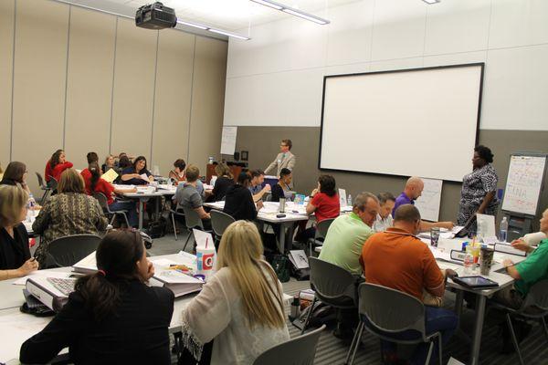 Smaller classrooms are available for meetings.