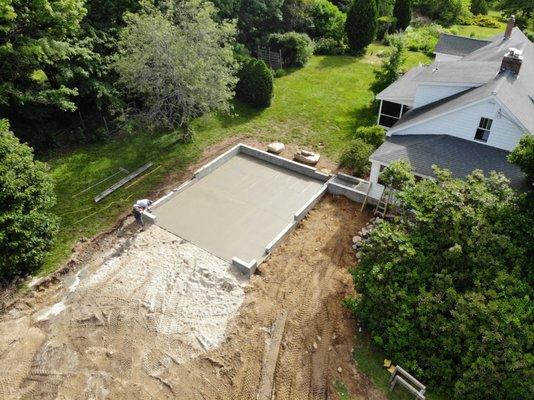 New Construction: Just finished concrete pour for clients new garage.