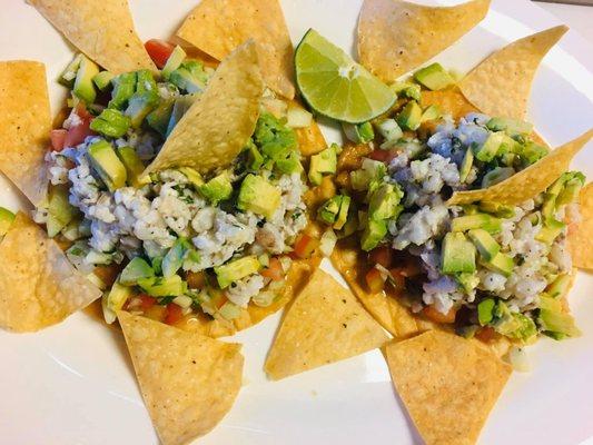 Tostadas de camarón