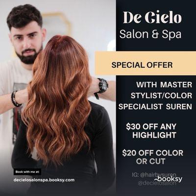 Special Offer with Color Specialist Suren!!