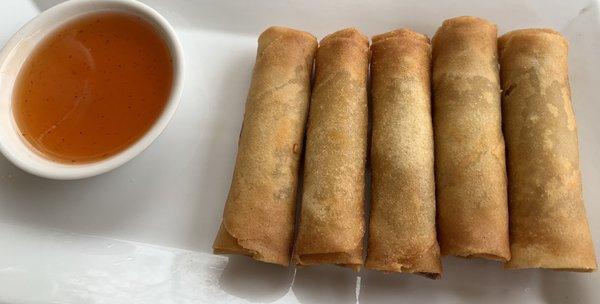 Egg rolls come with lunch menu. No longer have salad bar for lunch.