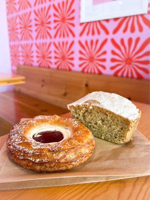 Guava and strawberry pastry and Lemon loaf.