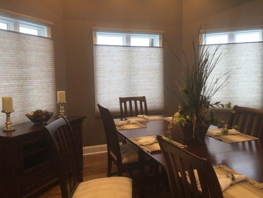 Cellular shades with top down bottom up feature