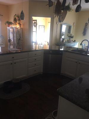 Organized my laundry room and my kitchen cabinets are white again! I am so thankful