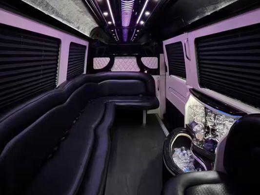 Interior of Limousine Bus