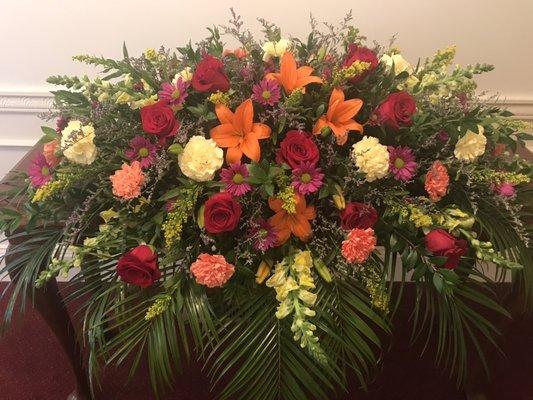 Sympathy casket arrangements