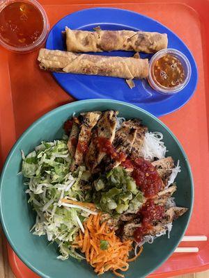 100 - Chicken Vermicelli and Spring Roll