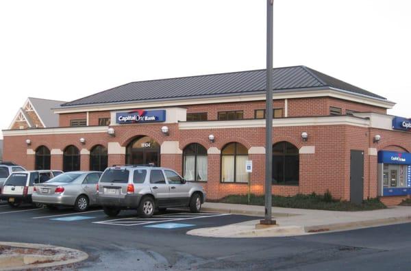 the bank building in the Olney Town Center