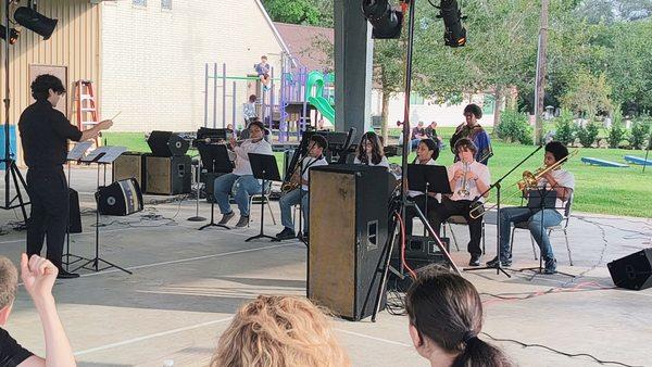 Beginner 2 band performance at TDMEC Native Heritage Month Celebration