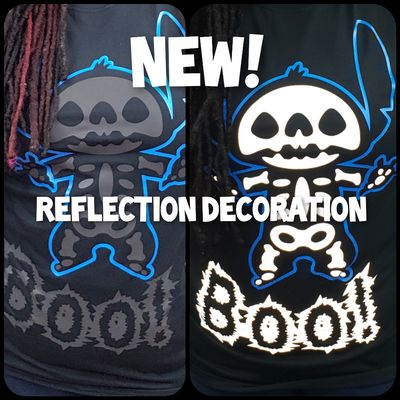 New black reflective!  Just in time for your next Halloween project!