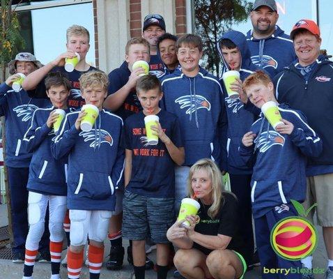 A fun Saturday with the Parker Hawks Football team who came visiting after their game. Let's do it again guys!  #GoTeam #ProudSponsor