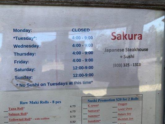 New Hours