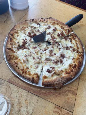 Chicken bacon and ranch pizza