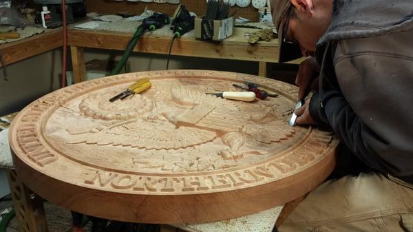 Sculptural Emblem in progress