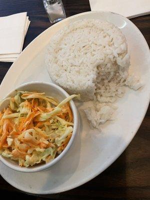 Rice with salad