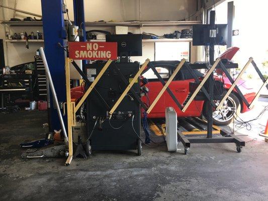 Smog check bay