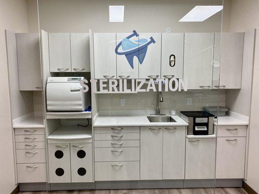 Sleek, state-of-the-art sterilization center