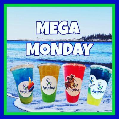 Every Monday is MEGA MONDAY. Order a regular tea and get a free mega upgrade!