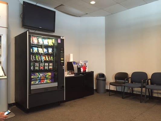 Waiting area with tea and coffee