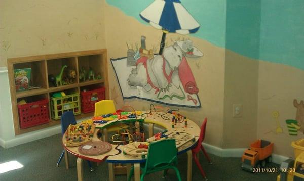 Play table with our tanning Hippo at Pediatric Dental Associates in South Jersey in Cherry Hill, NJ