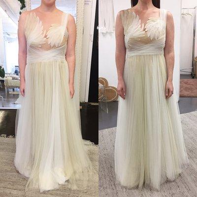 Wedding dress alteration and custom fitting.