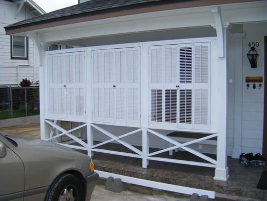 restored antique plantation shutters