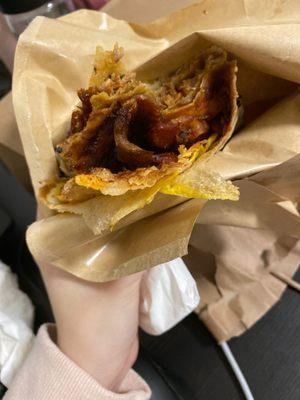 HK BBQ Duck Crepe