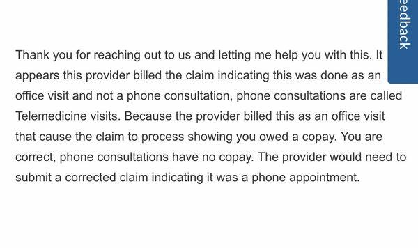 Insurance says zero co payment.   This doctors office says no you need to pay your co payment.    Overcharging is shady.