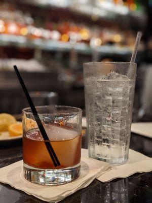 Makers 46 old fashioned and double vodka