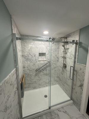 Full bath install in basement finish