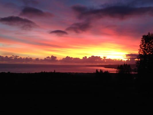 Sunrise views from Wailuku Country Estates, Maui, Hawaii