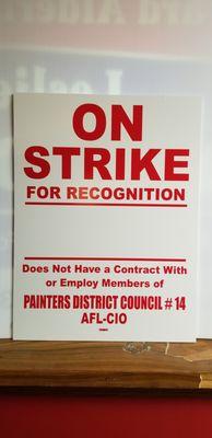 Strike, Informational or Picket Signs on Corrugated Plastic, Poly-Board or PVC Plastic