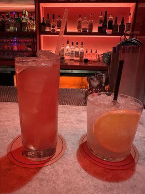 Peach cosmo and el Diablo