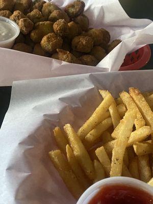 French Fries, Onion Rings & Fried Okra